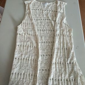 Women's sleeveless duster/sweater